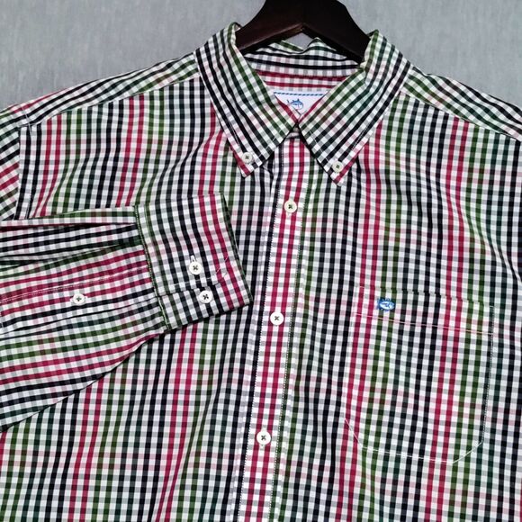 Southern Tide Shirt Mens Large Classic Fit Check Plaid Long Sleeve Button Up - Picture 4 of 16